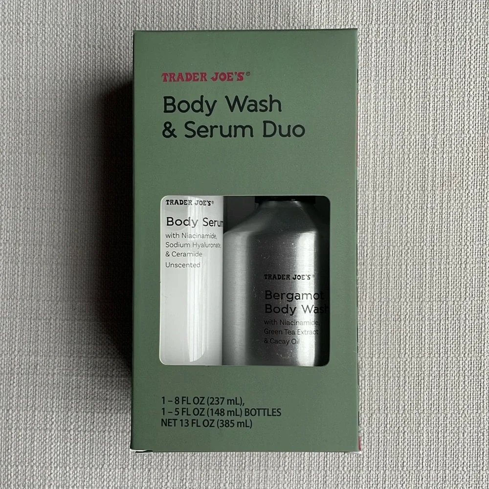 Trader Joe’s body wash and serum duo